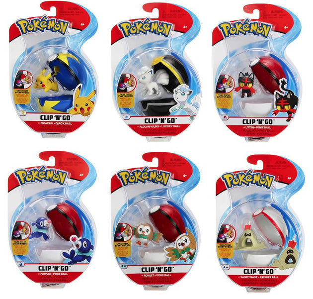 Pokemon Clip n Go Ball Assortment (6 in the Assortment)