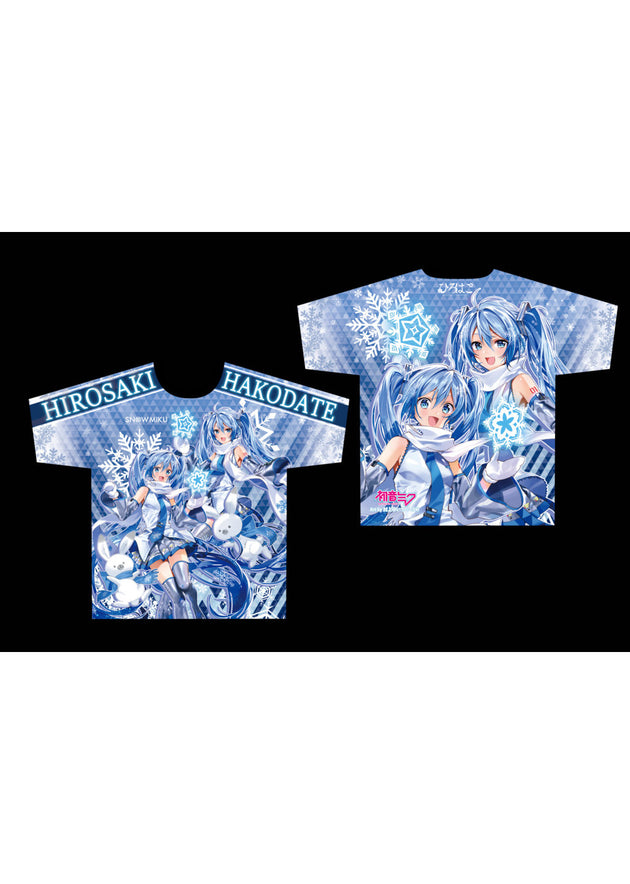 (L) Snow Miku x Hirohako Full Graphic T-shirt Hirohako - Art by Murakami Yuichi (Kadokawa)