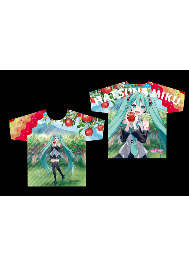 (L) Snow Miku x Hirohako Full Graphic T-shirt Hirohako - Art by Asagao Minoru (Kadokawa)