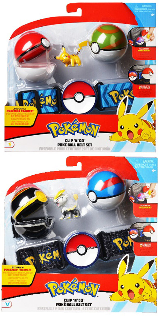 Pokemon Clip n Go Pokeball Belt Set (4 in the Assortment)