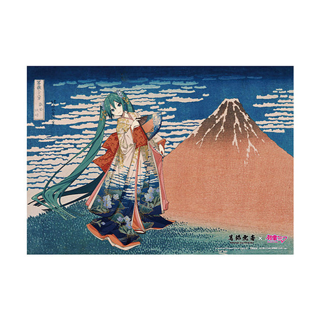 Katsushika Hokusai x Hatune Miku Car Magnet Thirty-six Views of Mount Fuji Fine Wind, Clear Morning