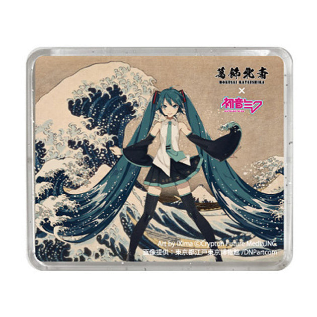 Katsushika Hokusai x Hatune Miku 3D Magnet Thirty-six Views of Mount Fuji The Great Wave off Kanagawa