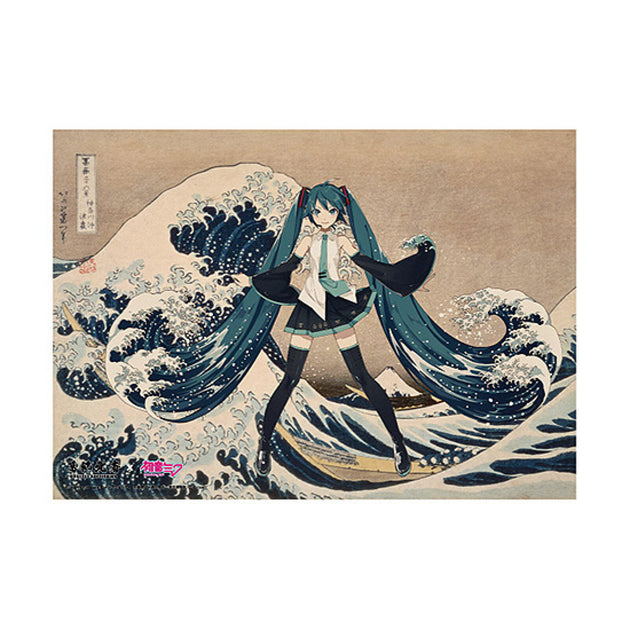 Katsushika Hokusai x Hatune Miku Car Magnet Thirty-six Views of Mount Fuji The Great Wave off Kanagawa