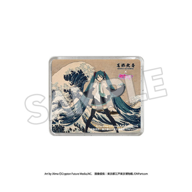 Katsushika Hokusai x Hatune Miku Serial Numbered A3 Acrylic Panel Thirty-six Views of Mount Fuji The Great Wave off Kanagawa