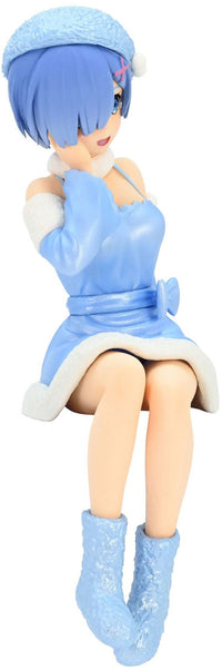 Rezero Starting Life In Another World Noodle Stopper Figure Rem Snow Princess Pearl Color Version