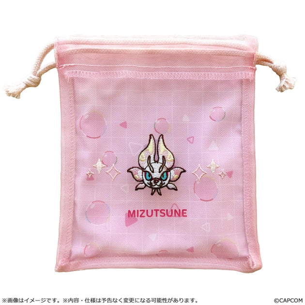 Monster Hunter Chibi Style Mesh Drawstring Pouch Mizutsune