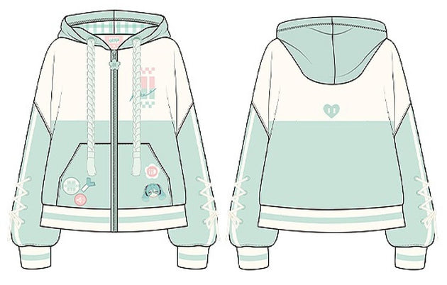 Character Vocal Series 01 Hatsune Miku Hatsune Miku Miku Hug Series Hoodie Flower Version