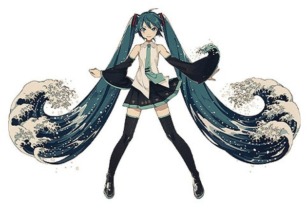 Hatsune Miku Katsushika Hokusai Plushie Wave