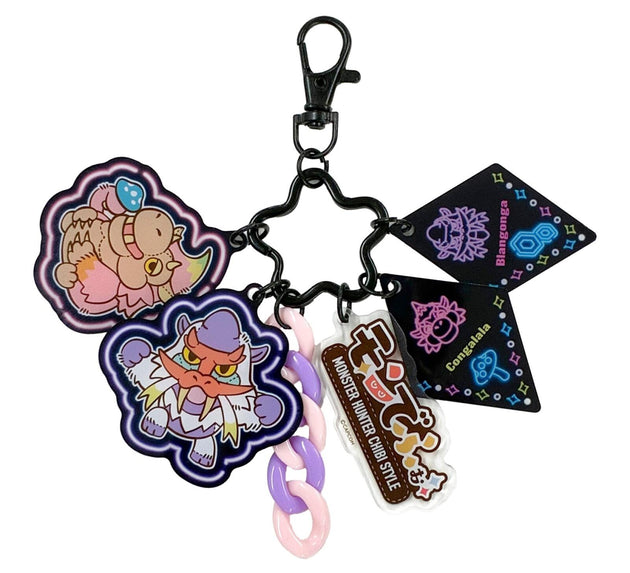 Monster Hunter Chibi Style Multi Charm Acrylic Keychain Blangonga & Congalala