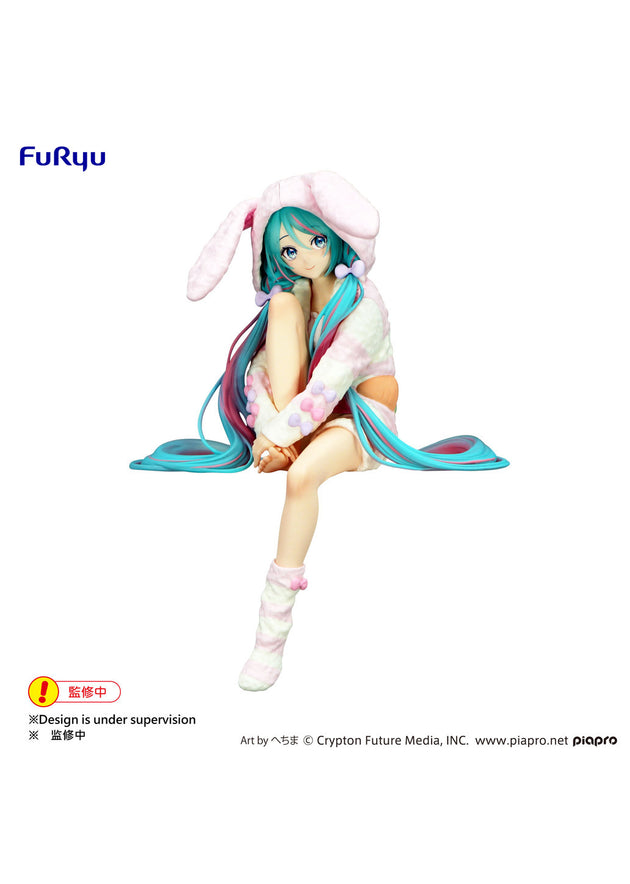 Hatsune Miku Noodle Stopper Figure Rabbit Ear Hood Pajama