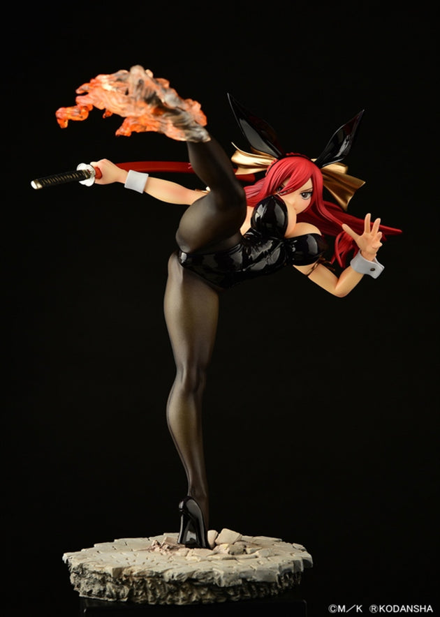 Fairy TAIL: Erza Scarlet HIGH KICKver. Black Bunny - 1/6 Scale Figure (Orcatoys)