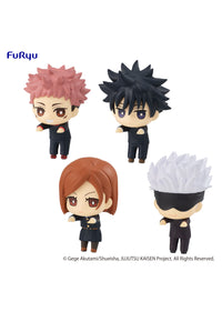 Jujutsu KAISEN: Yuji Itadori/Megumi Fushiguro/Nobara Kugisaki/Satoru Gojo - Hikkake Prize Figure Puchi - Set of 4 (FuRyu)