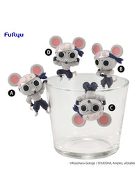 Demon Slayer: Kimetsu no Yaiba: Chokotto Hikkake Figure Petit - Muki Muki Mouse - Set of 4 (FuRyu)