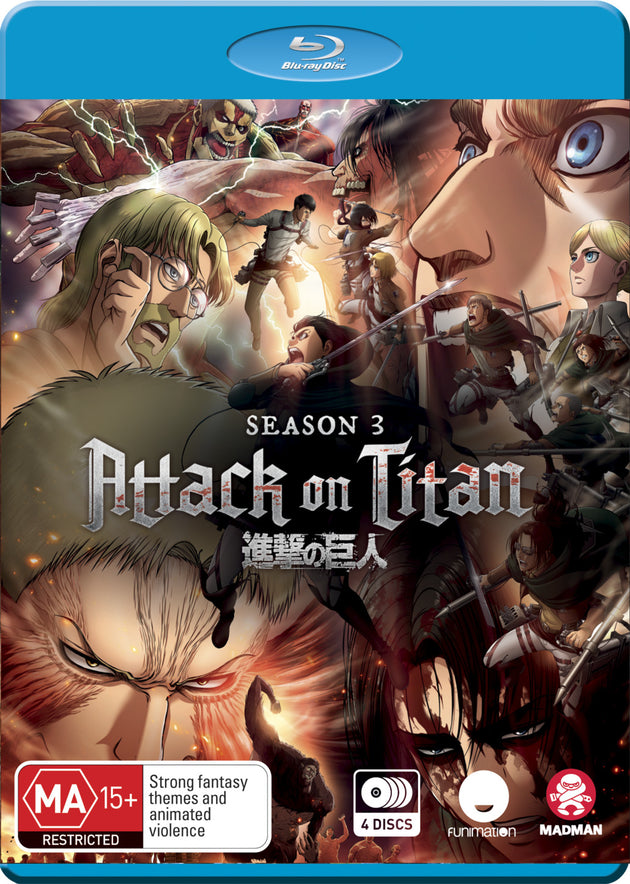 Attack On Titan Complete Season 3 (Eps 38-59) (Blu-Ray)